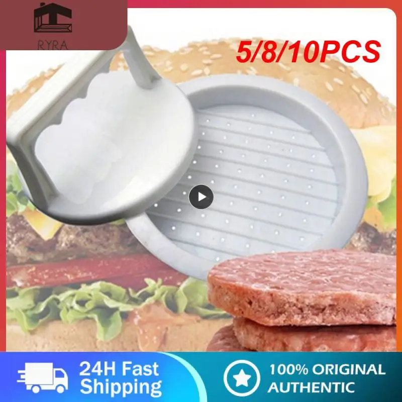 

5/8/10PCS Barbecue Convenient Manual Press Durable Suppression Artifact Efficient Round Pressed Meat Pie Model Cooking Tool Set