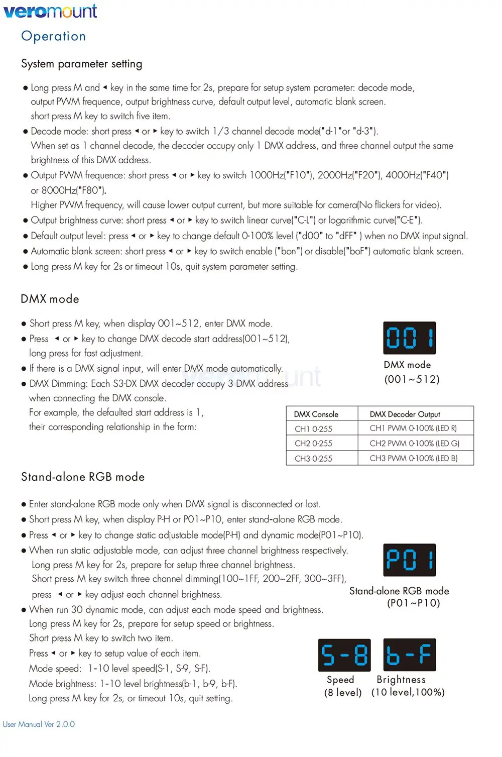 Фото Skydance S3-DX 3CH*1.5A S4-DX 4CH*2A Высоковольтный 110 В 220 В переменного тока Светодиодная лента DMX-декодер с RF 3-канальным контроллером RDM XLR3 и RJ45 №5