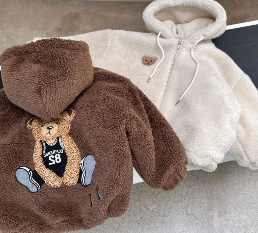 

Retail 2022 Winter Baby Kids Cartoon Fleece Hooded Coat, Princess Kids Fashion Outwear 2-6T