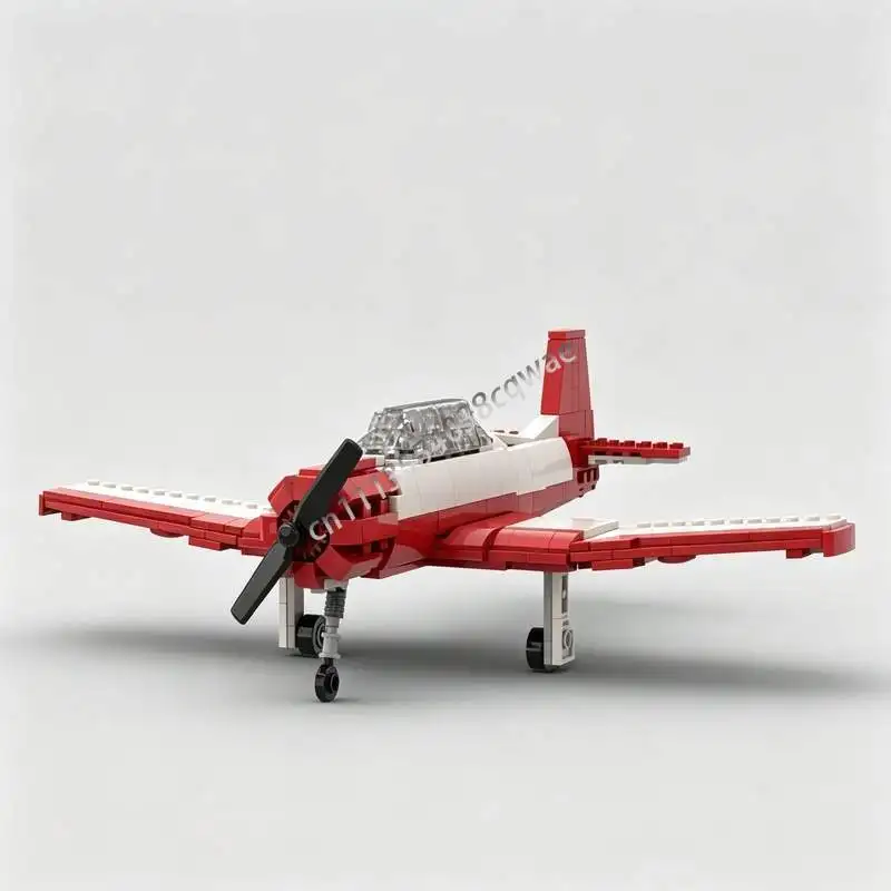 Фото Конструктор MOC Nanchang CJ-6 (542 детали) — Модель учебного самолета, сборная модель для самостоятельной сборки, игрушка-головоломка, подарок, коллекционный предмет авиационной серии, для демонстрации №1
