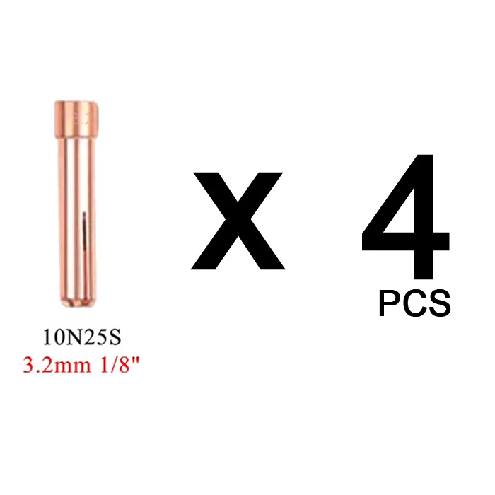 

4/8 шт. сварочные расходные материалы 10N22S 10N23S 10N24S 10N25S 1,0/1,6/2,4/3,2 мм TIG цанга Для сварофонарь WP17 18 26, аксессуары