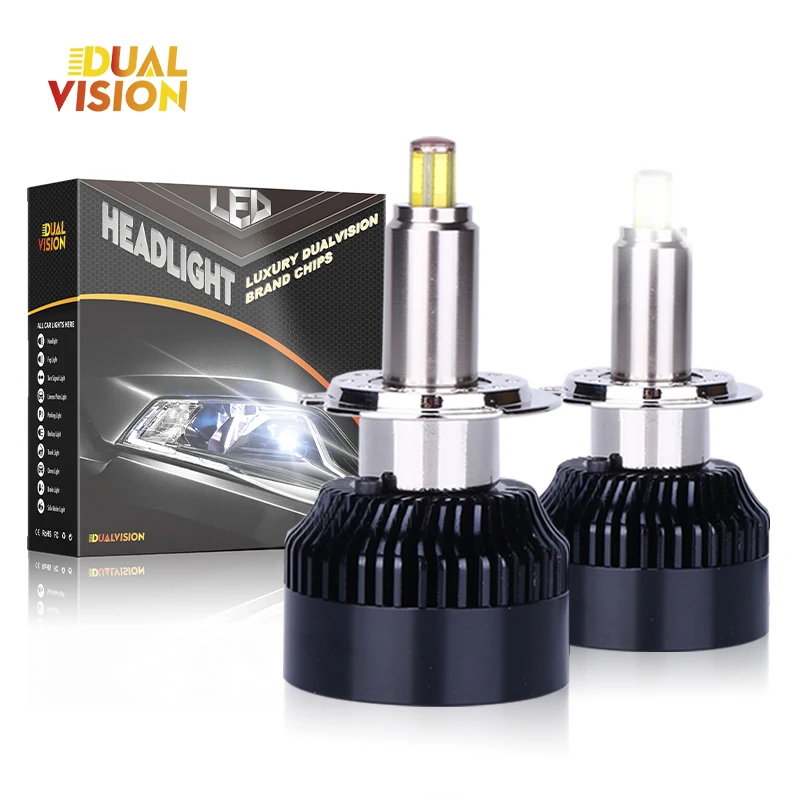 

Dualvision 360 H11 Светодиодный H7 H1 H8 HB3 9005 HB4 9012 HIR2 светодиодный Canbus 250 м Диапазон 6000K 12 В противотуманные фары авто 3D luces Автомобильные фары
