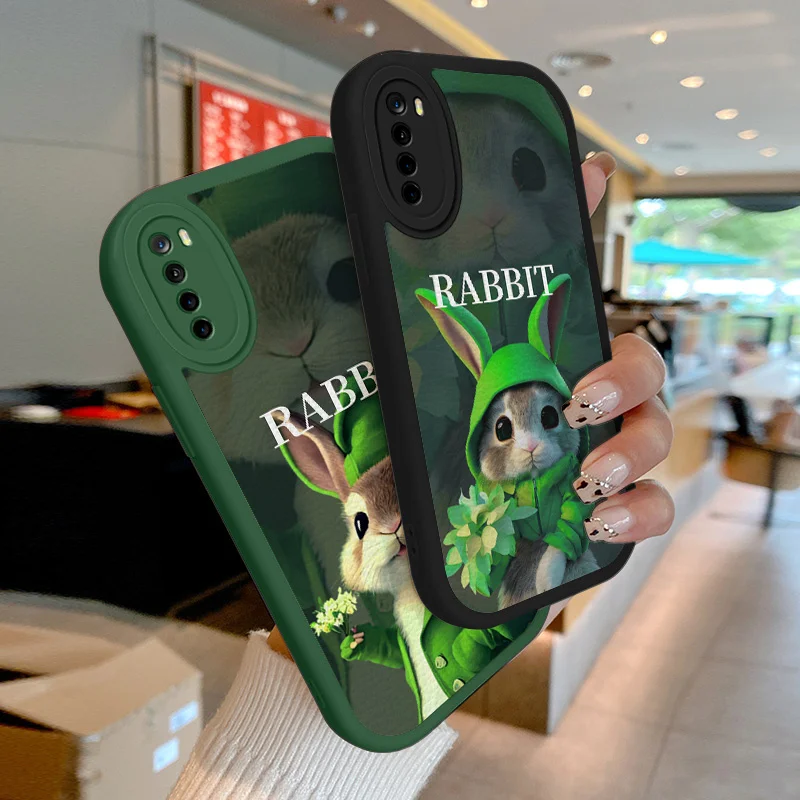 

Case for Xiaomi Redmi Note 8 2019 2021 Pro 9 Pro India Max 9S 10 Lite 10X 4G Poco M2 Pro Cases Green Mini AI Rabbit
