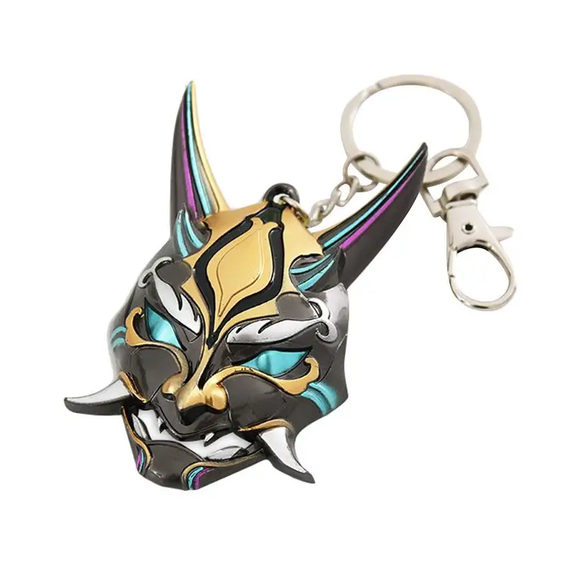 

Cosplay Game Genshin Impact Tartaglia Headwear Xiao Masque Cosplay Alloy Key Chains Pendant Keychain Toy Jewelry Gift Prop