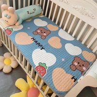 baby crib mattress newborn urine pad waterproof protection changing mat infants bed sleeping toddler nappy pad bedding 100x70cm