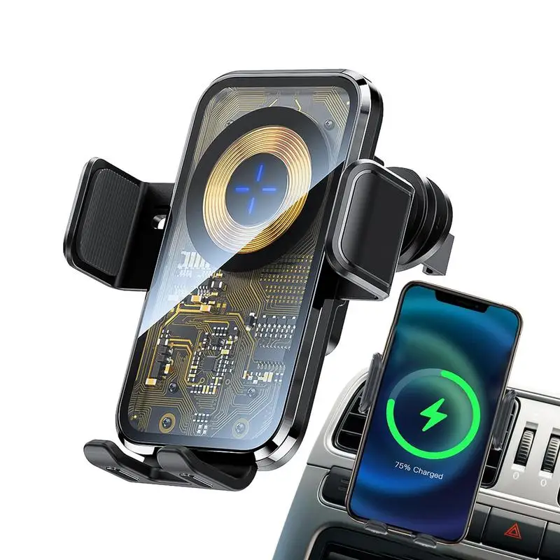 

Car Wireless Charger Magnetic Auto Car Mount Phone Holder For Type-C Smartphone Infrared Induction 15W Fast Charging Station