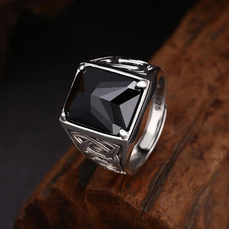 Мужские кольца из серебра 925 пробы BOCAI S925 в стиле ретро с неизменным ротанговым