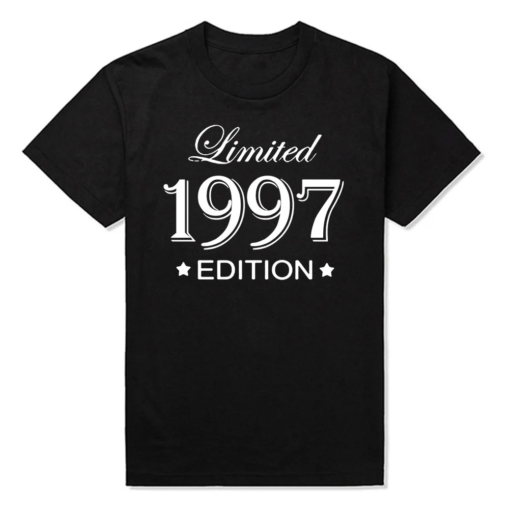 

Funny Summer Style Limited Edition 1997 T Shirts Men Funny Birthday Short Sleeve O Neck Cotton Man Made In 1997 T-shirt Tops