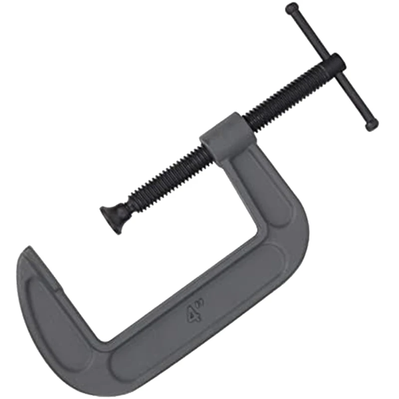 

Woodworking G Shaped Clip With A 4 -Inch Mandibular Opening, Industrial Strength, Sliding T -Shaped Pole Handle, Welding Grey