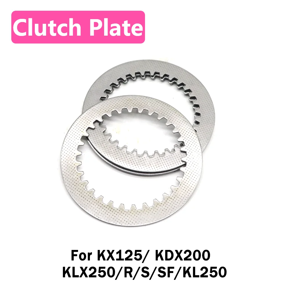 Фото Для Kawasaki KX125 KDX200 KLX250 KLX 250 R S SF KL250 KX 125, аксессуары для мотоциклов, стальные диски сцепления, комплекты дисковых пластин №1
