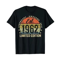 est 1962 limited edition 60th birthday gifts 60 year old t shirt legendary awesome epic vintage tees short sleeve blouses