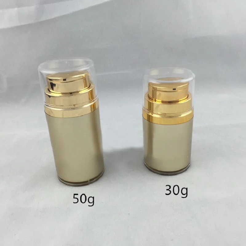 

50ml gold acrylic airless pump bottle or lotion/emulsion bottle or essence bottle can used for Cosmetic Container