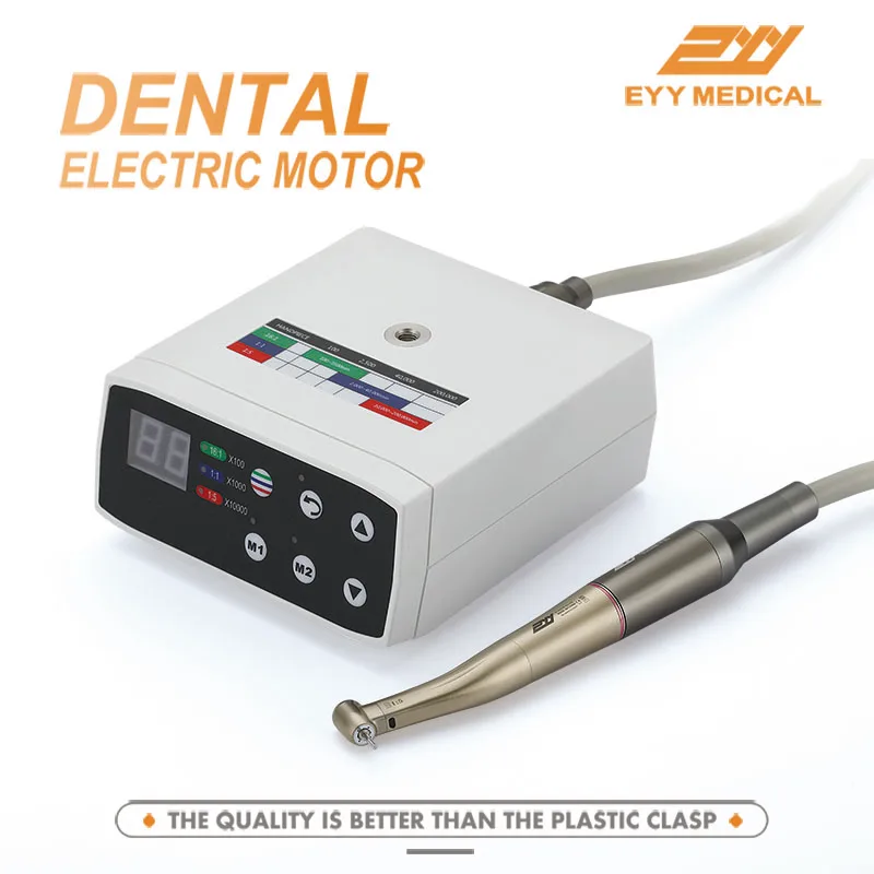 EYY Dental Electric Motor LED Micro Motor Brushless Motor Handpiece Dental Equipment Dentistry Tool with 1:1& 1:5 Contra Angle
