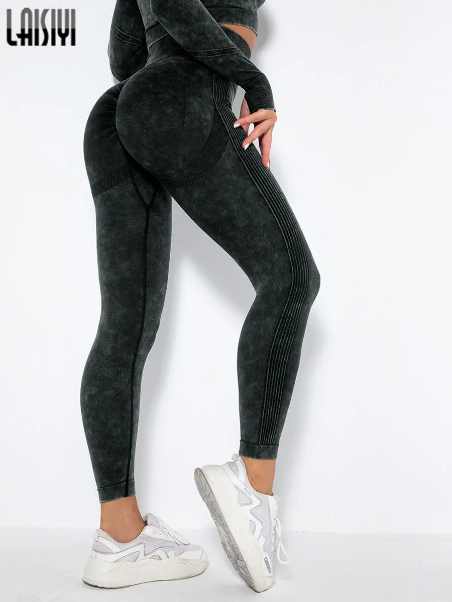 

Женские спортивные Леггинсы с эффектом пуш-ап и высокой талией