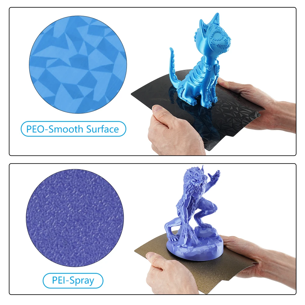 Фото ПЭИ-пластина 235x235 для Ender 3 V2, Ender 3, Ender 5, Neptune 4 Pro. Магнитная рабочая платформа из ПЭТ/ПЭО для 3D-принтера с подогреваемым столом из пружинной стали. №4