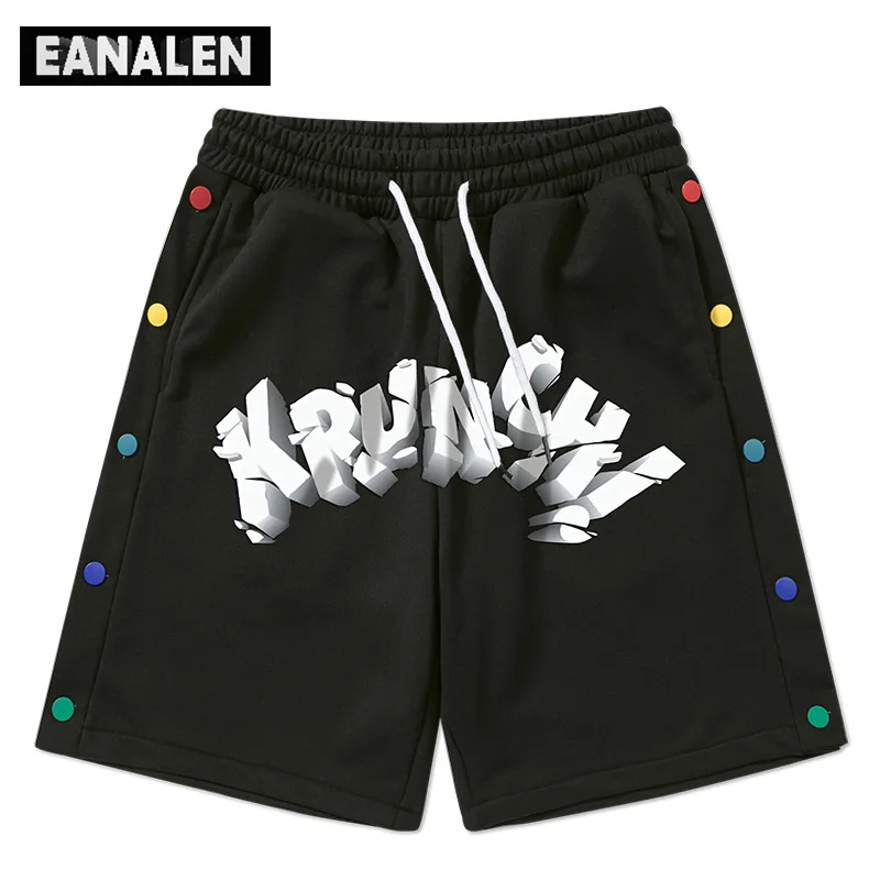 

Harajuku Vintage Letter Print Casual Shorts Men's Oversized Hip Hop High Street Fashion Pants Basketball Sports Beach Bermuda