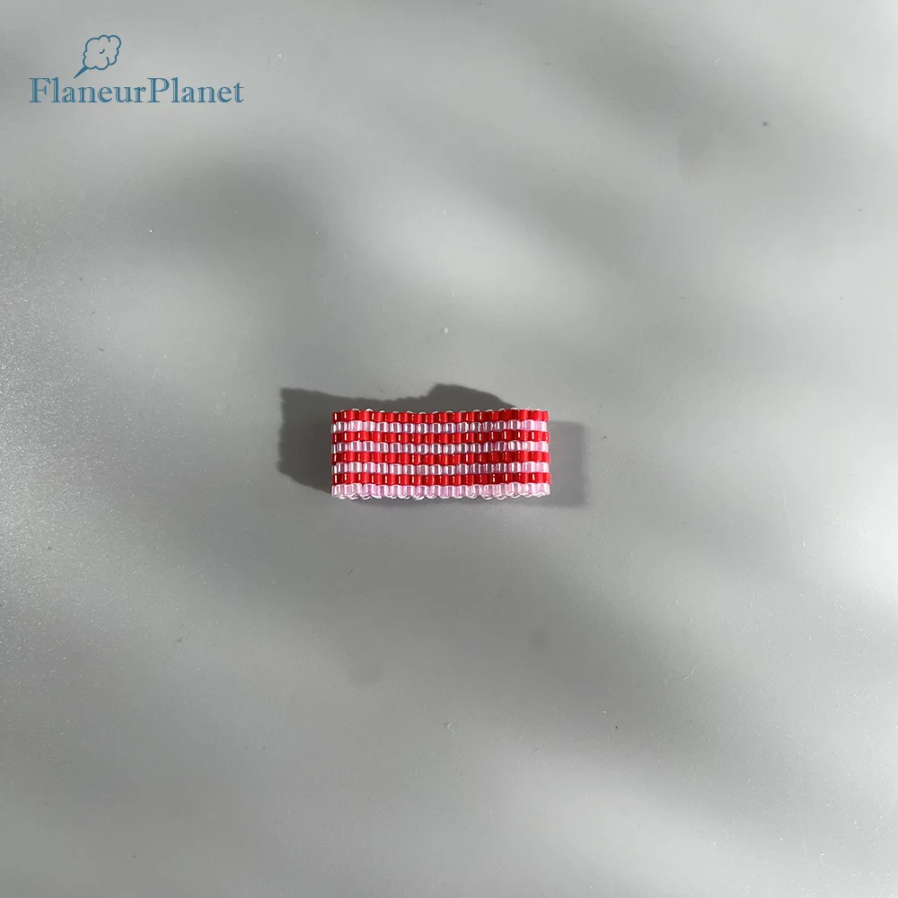 Кольцо-пазл с красным пурпурным тоном