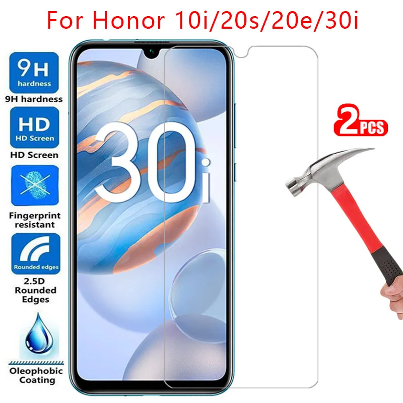 tempered glass screen protector for honor 10i 20s 20e 30i case cover on onor 10 30 i i10 i30 20 s e s20 e20 protective coque bag