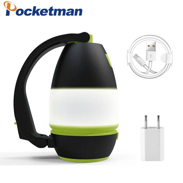 

Powerful LED Camping Lantern Portable Emergency Light USB Rechargeable Flashlight Lantern Table Lamp for Emergency Fishing
