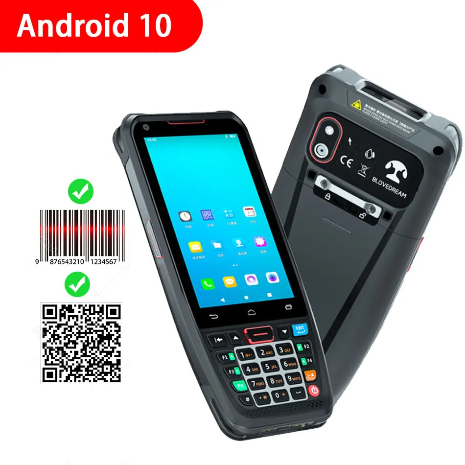 Android 10 Handheld Terminal PDA Honeywell Barcode Scanner 1D 2D Scanner Portable Data Collector with 4G WiFi Bluetooth NFC