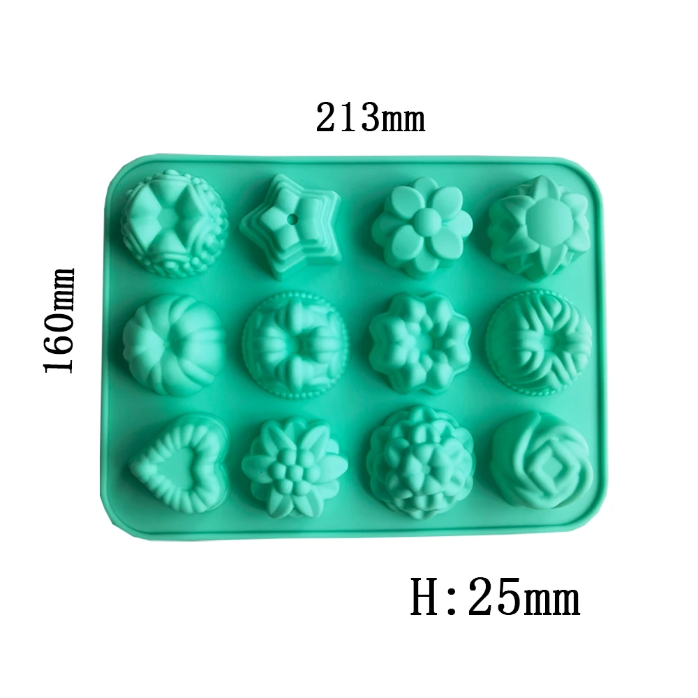 1 шт. маленькая силиконовая форма для кексов 20 х16 см |