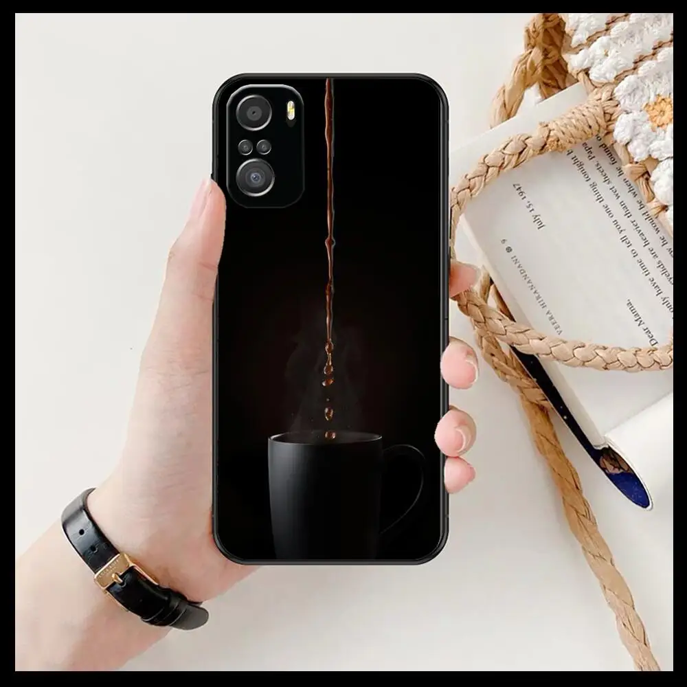 Чехол для телефона с кофейными зернами xiaomi redmi 11 Lite pro Ultra 10 9 8 MIX 4 FOLD 10T Черный