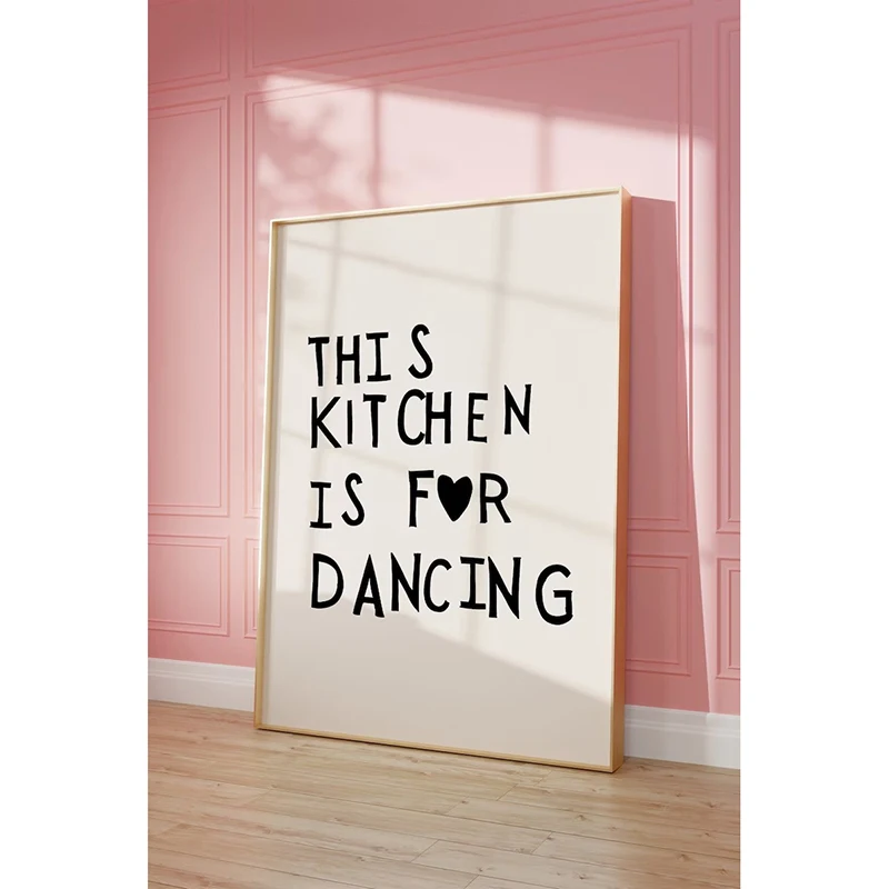 

Минималистичный постер на холсте с принтом сердцем, декор для кухни