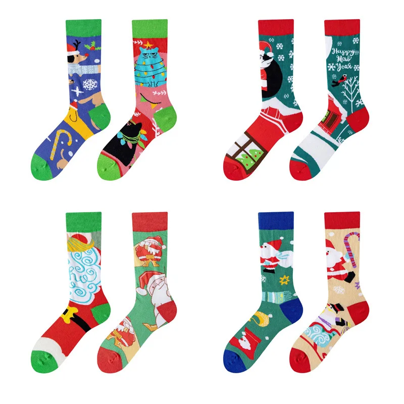 Autumn and winter warm Christmas AB cotton socks cute cartoon sleep socks household warm floor Christmas stocking