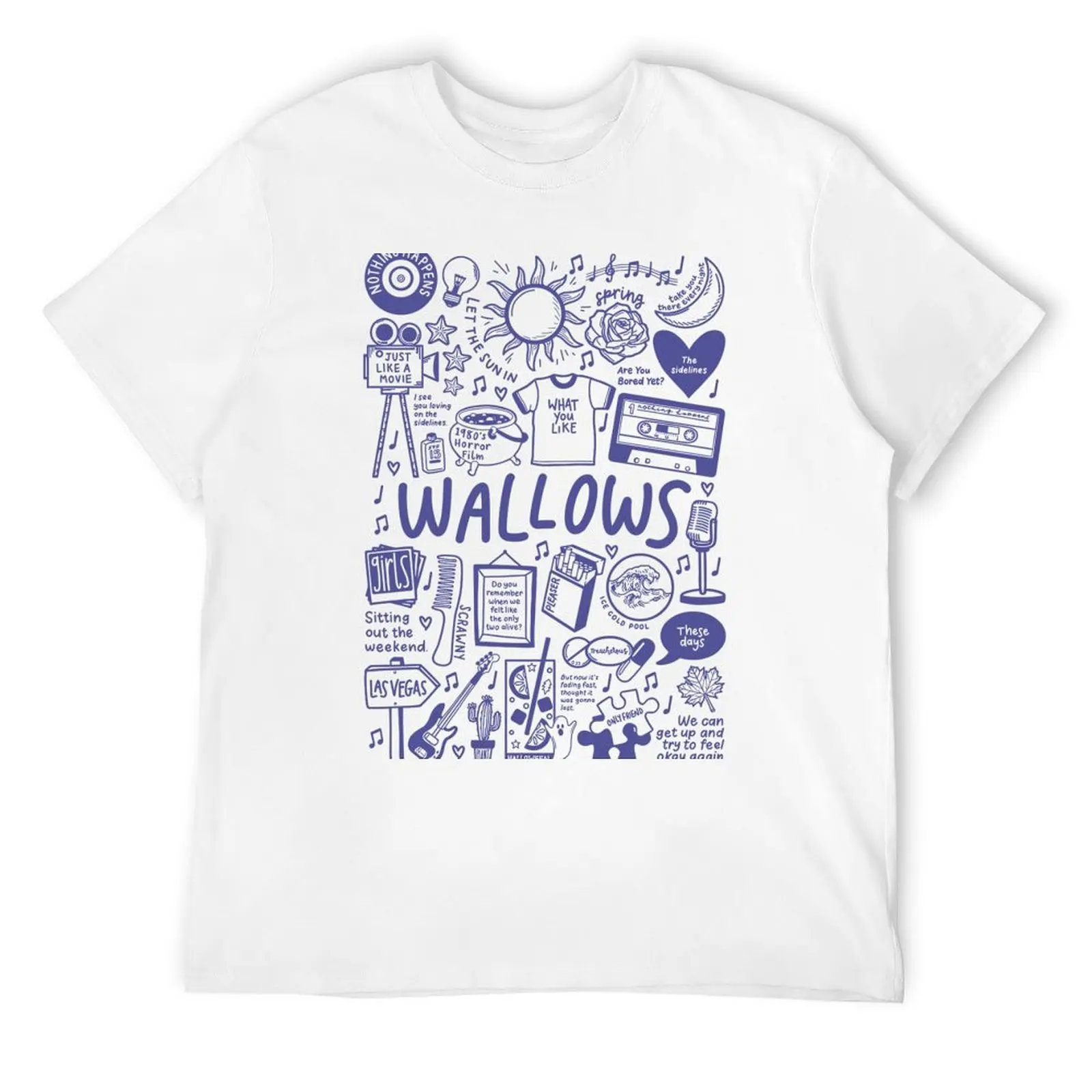 Футболка с альбомом Wallows футболки мужская одежда корейская мода винтажная