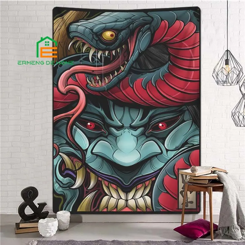 

Japanese Decoration Teen Indie Anime Room Decor Tapestry Wall Hanging Esotericism Kawaii Room Decor Macrame Posters Ghost Decor