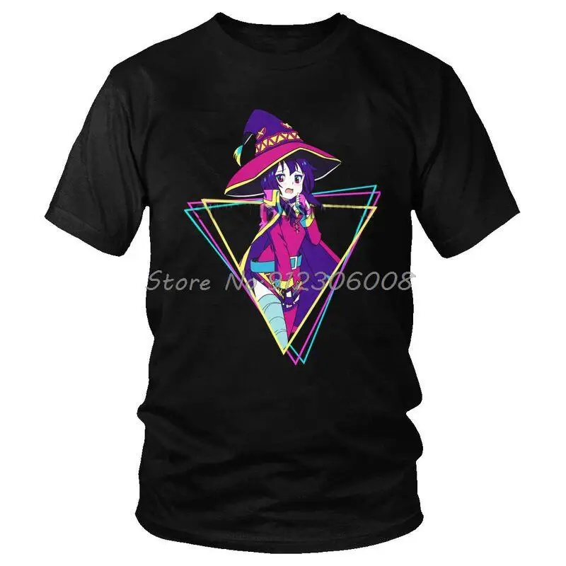 

Konosuba Megumin T-shirt Men Fashion T Shirt Short Sleeve Cotton Japanese Novel Anime Manga Tshirt Unique Tee Top
