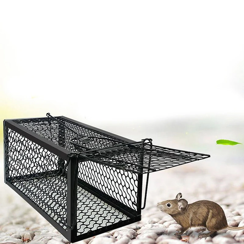 

Smart Self-locking Mousetrap Safe Firm Iron Net Household Mouse Catcher Metal Reusable Humane Indoor Outdoor Rat Trap Rat Cage