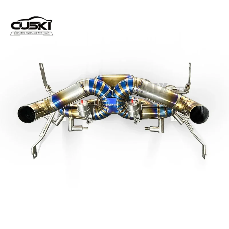 Подходит для Lamborghini Huracan EVO Spyder 2019 выхлопная труба Cat Back с клапаном из титанового