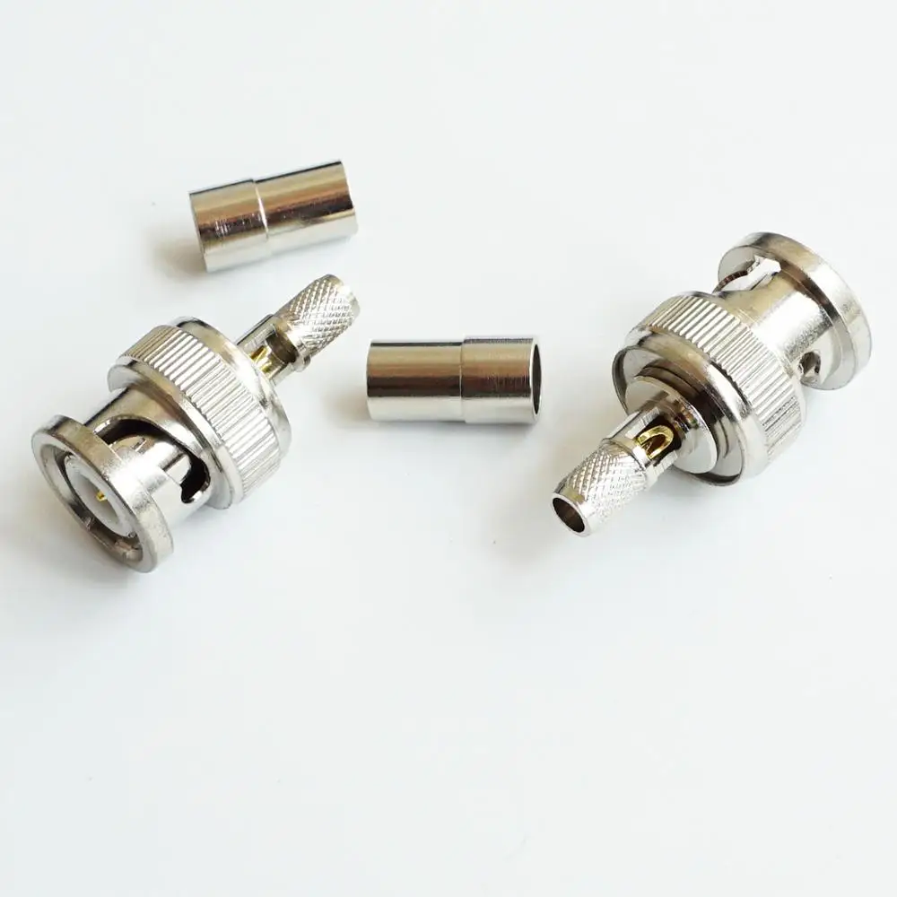 

1X Pcs Q9 BNC Male Window Plug RF Coax Connector Socket Crimp for LMR195 RG58 RG142 RG223 RG400 Cable RF Coaxial Straight Nickel