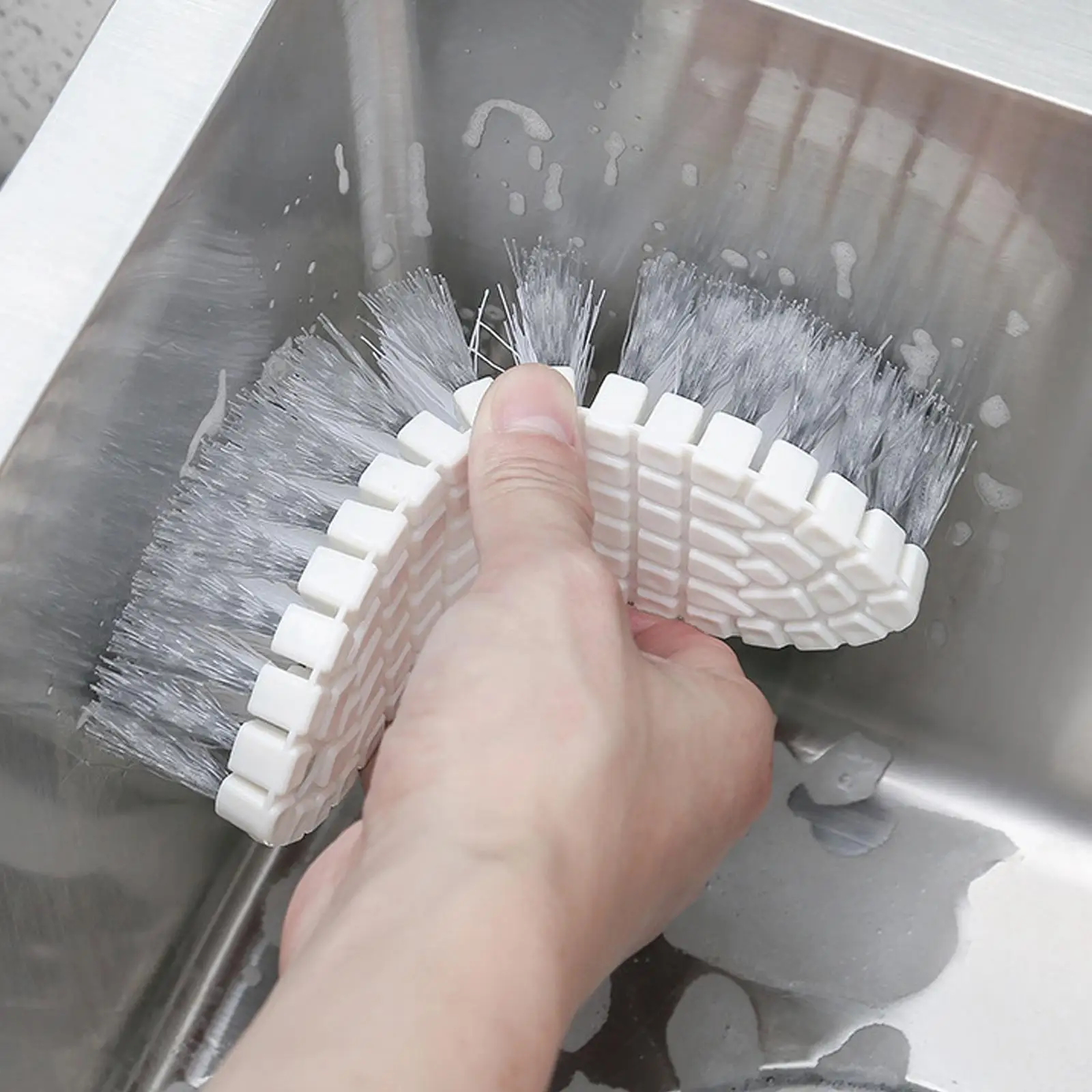 

Washing Brush For Kitchen Bathroom Bendable Plastic Cleaning Brush Clean Sink Bathtub Household Laundry Brush Pot B0h5