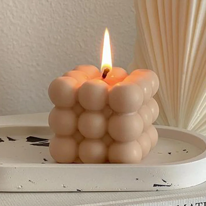 Маленькие ароматические свечи с пузырьками в форме куба расслабляющий подарок