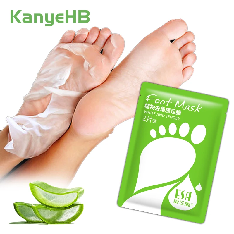 

2pcs=1pair Aloe Vera Foot Mask Peeling For Foot Exfoliating Pedicure Anti Crack Heel Remove Dead Skin Feet Mask Foot Patch H107