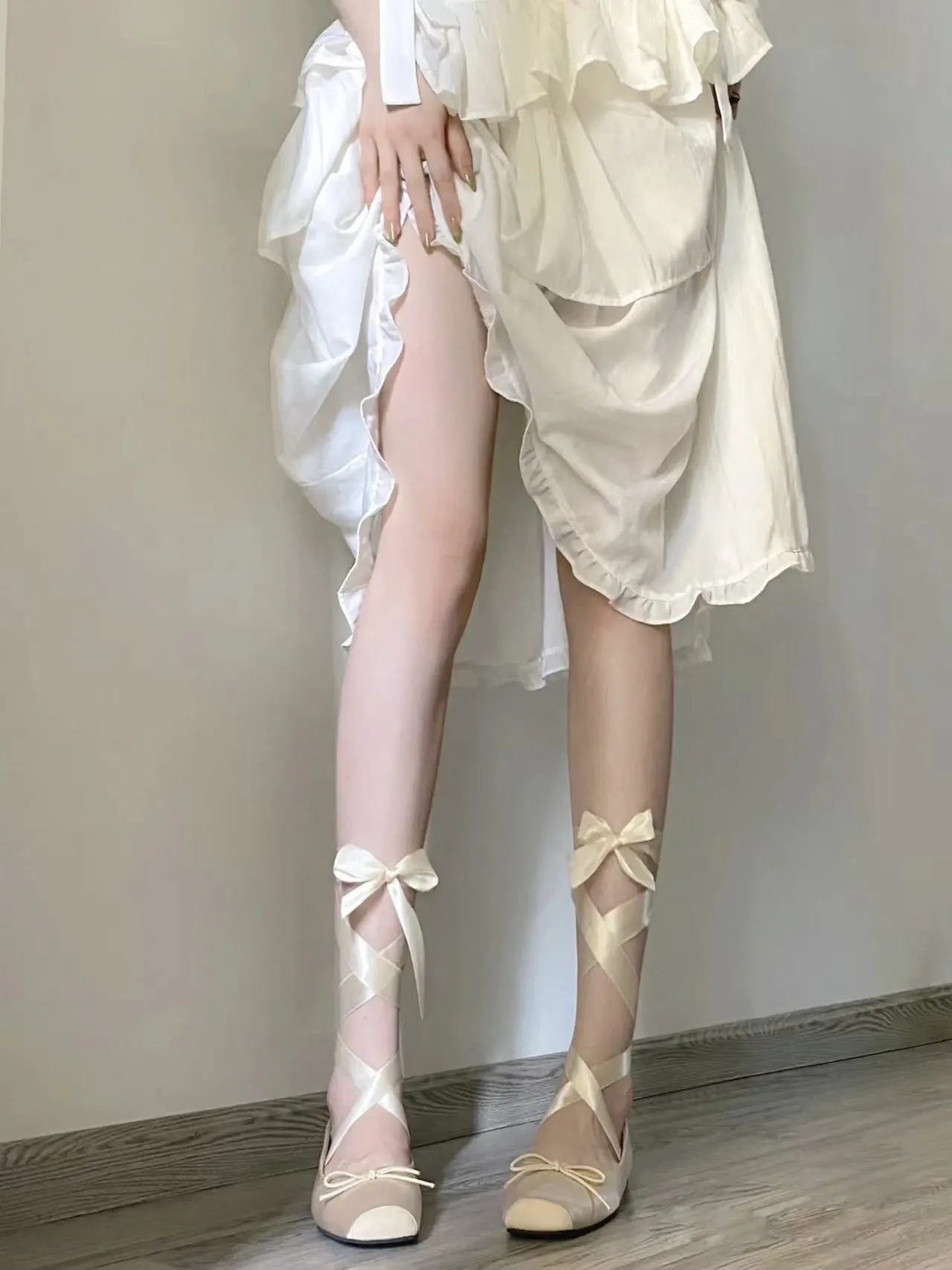 

Балетки женские классические, шелковые туфли на шнуровке, квадратный носок, плоская подошва, элегантные розовые