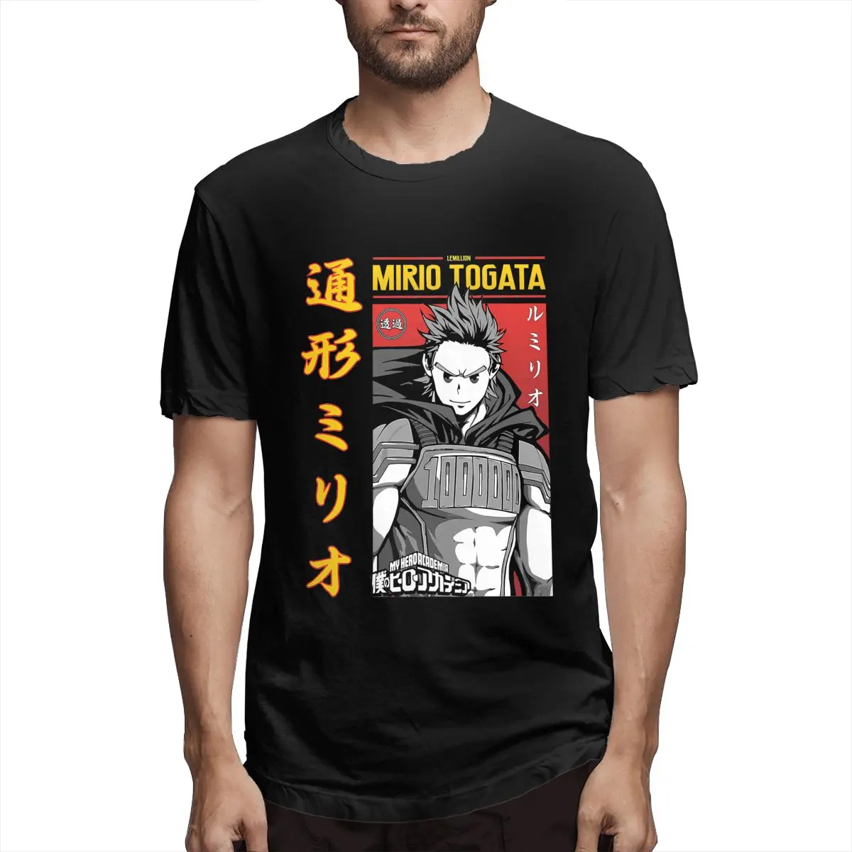 

Mirio Togata M.H.A My Hero Academia Japanese Anime Men Hipster Tees Short Sleeve O Neck T-Shirt 100% Cotton Printed Clothes