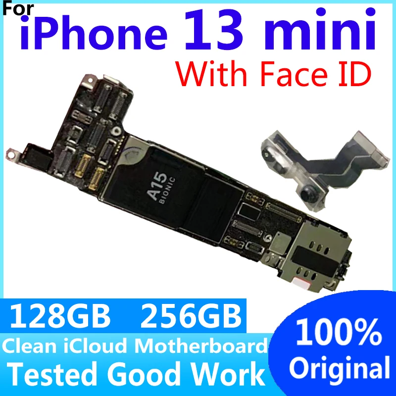 

Материнская плата для iPhone 13 Mini, оригинальная разблокированная логическая плата с/без Face ID, основная плата с полными чипами, поддержка обновл...