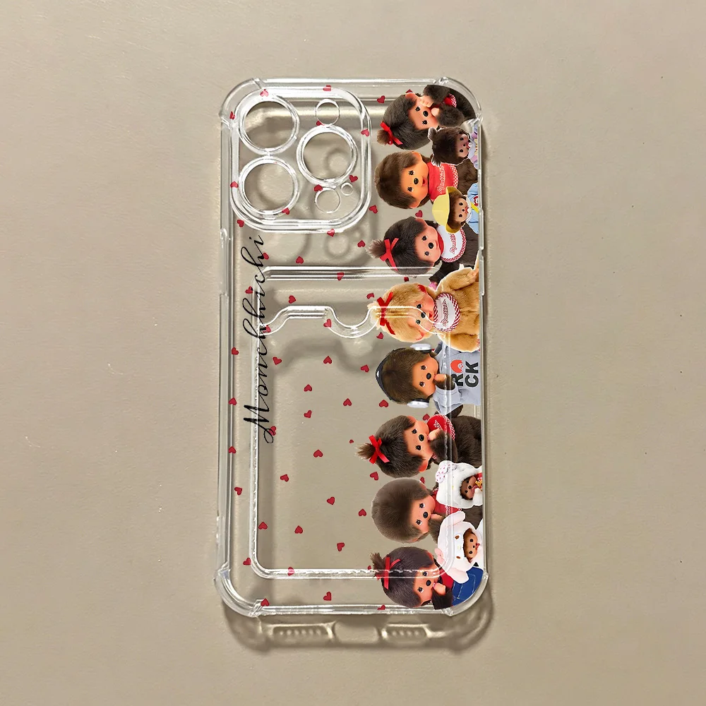 Фото Популярный милый чехол-картхолдер M-Monchhichis для Xiaomi Redmi 13C 12C 10C 9A 9C Note 14 13 12 12s 11 10 9 8 Pro Plus 4G 5G, противоударный №5