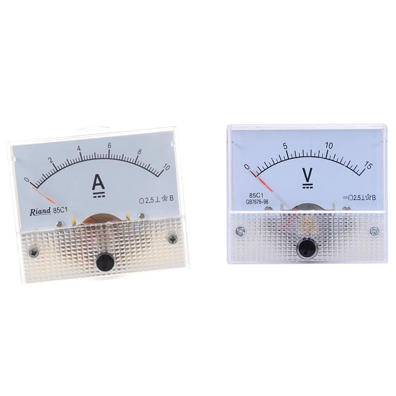 

Точечные товары 85C1 DC 0-10A прямоугольный аналоговый панельный амперметр с 85C1 точная настройка циферблата Аналоговый Вольт измерительный прибор с панелью DC 0-15V