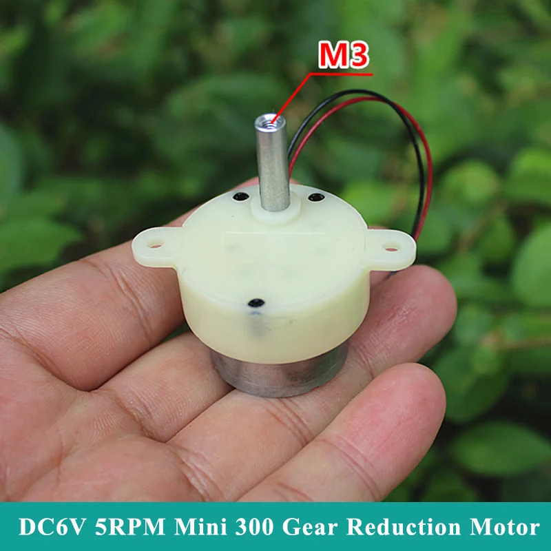 

Mini 300 Gear Motor Turbo Worm Motor DC 3V-9V Low Speed Micro Gearbox Electric Gear Reducer Motor Threaded Shaft DIY Toy