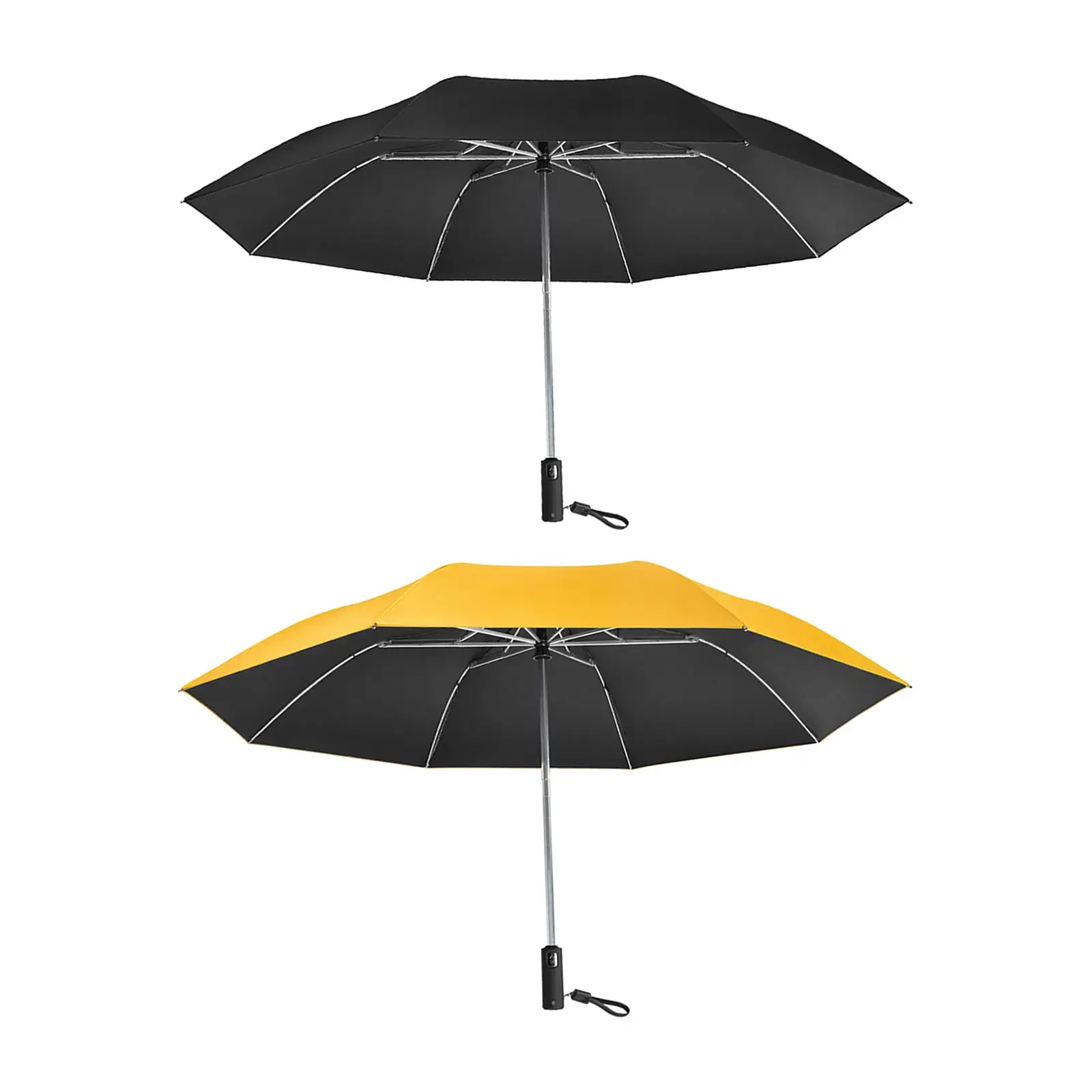 

Folding Umbrella Strong Lightweight Waterproof USB Rechargeable Compact Umbrella for Outdoor Camping Men Women Walking Hiking
