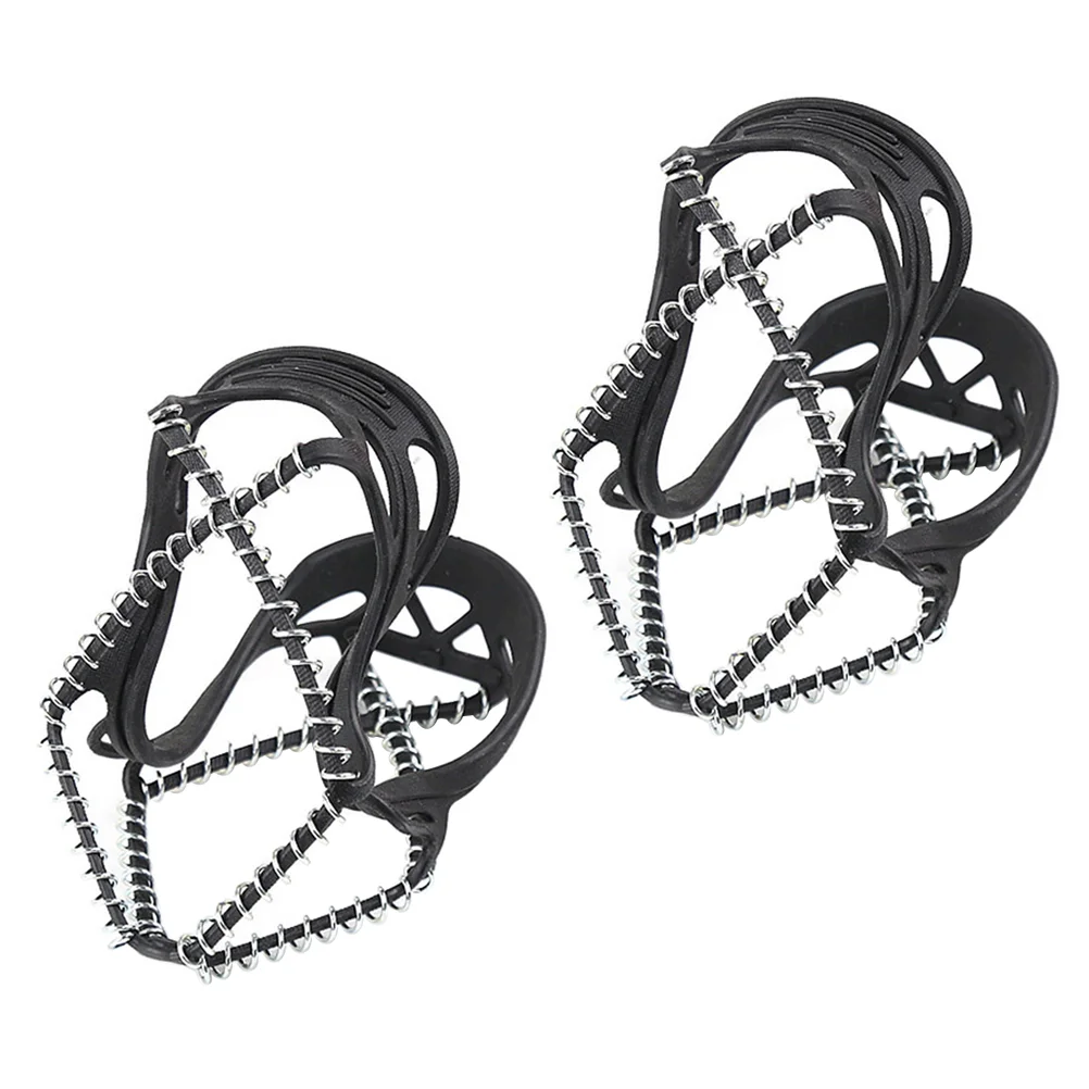 

1 Pair of Anti-slip Crampons Elastic Spring -resistant Ice Gripper Outdoor Hiking Shoe Cover