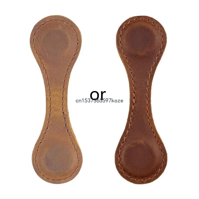 

Vintage Leather Dual-side Magnetic Book Corner Markers for Women Men