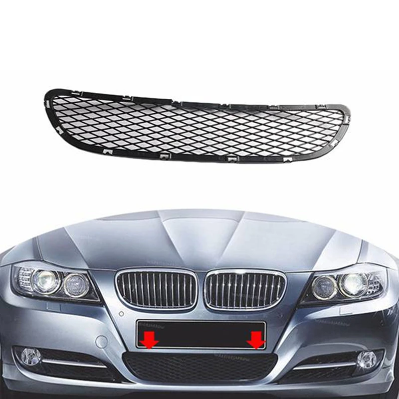 Front Lower Bumper Grilles Grill Mesh 51117198906 For BMW E90 LCI 320I 323I 318I 2009-2011