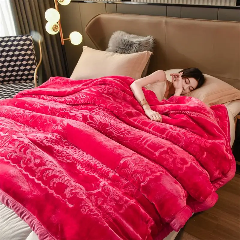 Толстое резное одеяло пододеяльник Двухслойное теплое зимнее двухстороннее