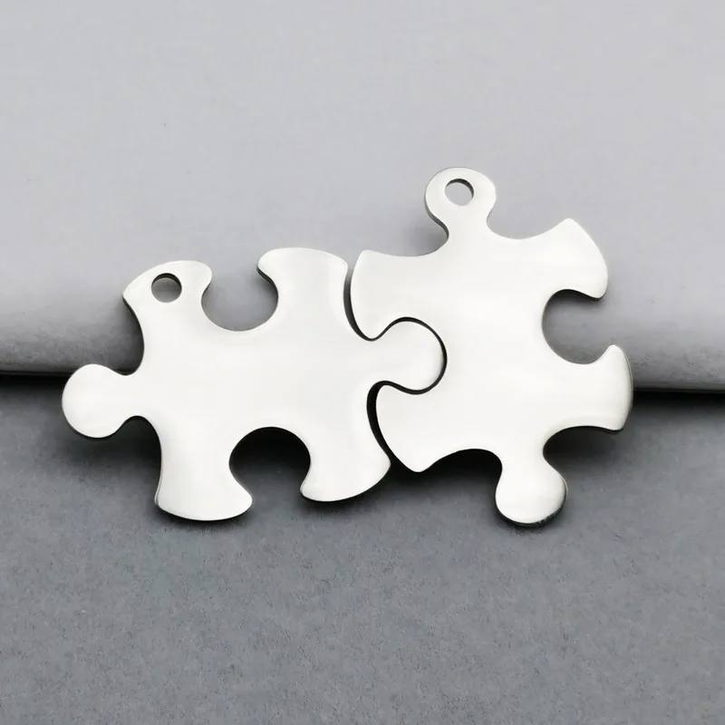 5 шт. подвеска-пазл из нержавеющей стали