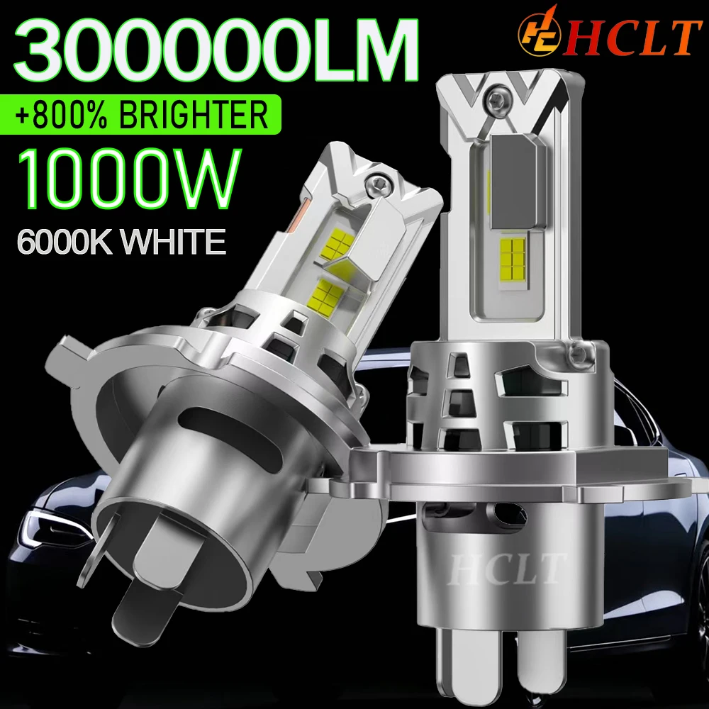 

Светодиодные Лампы H4 H7 Для Автомобильных Фар, 300000 Лм, Сверхъяркие, 6000K, Белый Свет, Для Автомобилей И Мотоциклов